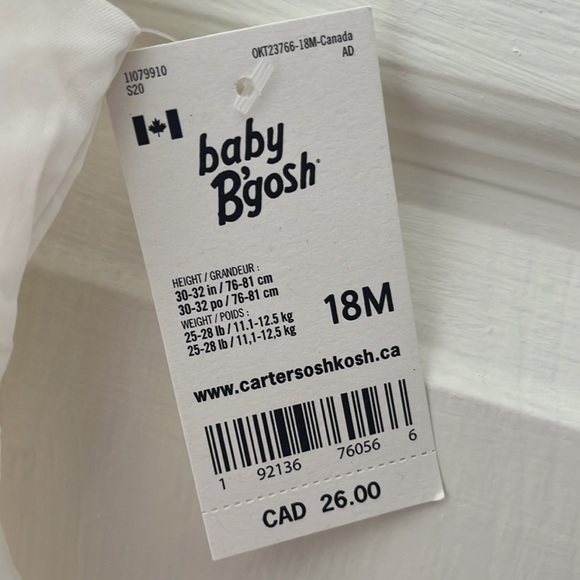 NWT Carter’s White Eyelet Baby Dress with diaper cover - Picture 2 of 3